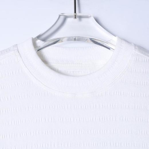 3613SDSA男装2026新款高贵轻奢极简风纯色提花圆领短袖T恤百搭休闲潮 商品图2