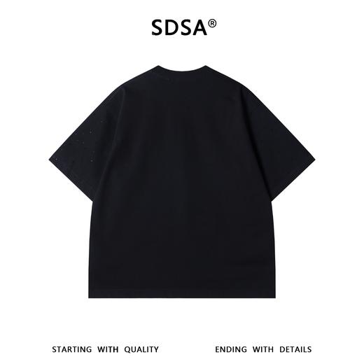 SDSA男装2026新款高贵轻奢小众设计烫钻设计圆领短袖T恤百搭宽松 商品图5