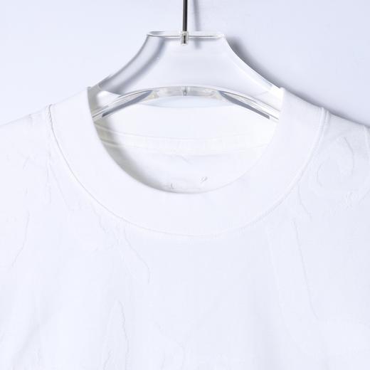 XZ09SDSA男装2026新款高贵轻奢小众设计纯色提花圆领短袖T恤百搭简约 商品图1