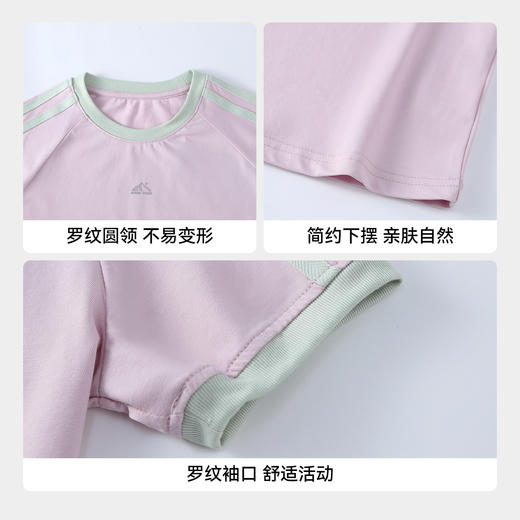 女童圆领短袖针织衫夏季新款安奈儿童装EG621799 商品图4