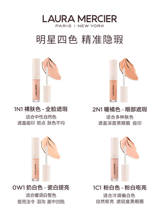 品牌直发 aroseisarose × Laura Mercier光透无瑕底妆礼盒（无瑕润泽气垫粉底液15g+轻透无瑕遮瑕液5.4mL1N1+单色眼影棒晶耀月光1.64g+焕颜清透柔焦蜜粉饼6.5g） 商品图8