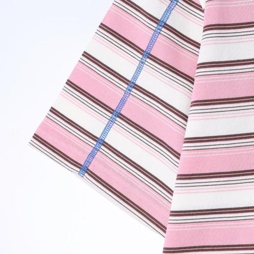 26T162SDSA男装2026新款高贵轻奢潮牌撞色条纹短袖T恤明线设计圆领上衣 商品图3