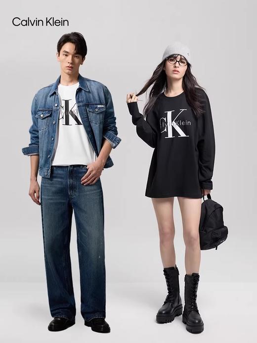 氛围感长袖tee，胸口字母刺绣。基础圆领长袖全棉套头上衣E031766 商品图8