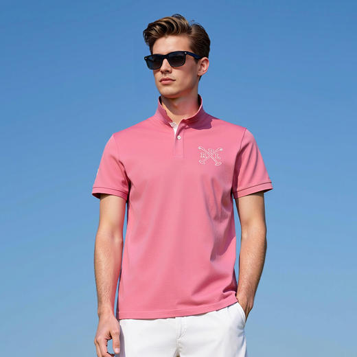 夏季新款男士短袖纯色翻领T恤polo衫纯棉上衣   XLM-CM8687147 商品图2