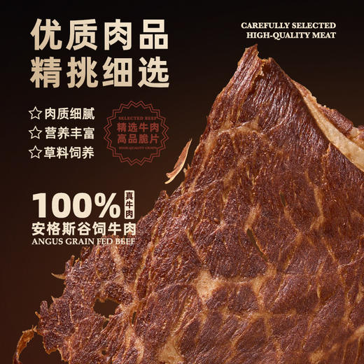 【香脆四溢❗️安格斯牛肉脆片】优质肉品，精挑细选，草料饲养，低温烘烤，营养丰富！风干牛脆脆片超薄牛排薄脆鸡胸片牛脆片55 商品图2