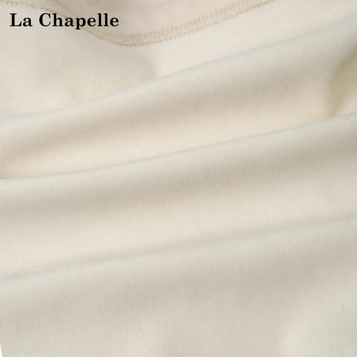 天猫同步【奢级双面定制~内外兼修】拉夏贝尔/La Chapelle松紧抽绳休闲裤女秋冬气质通勤显瘦加绒微喇裤 商品图2