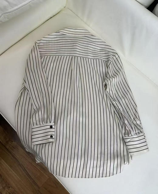 原单极筒条纹衬衫 商品图7