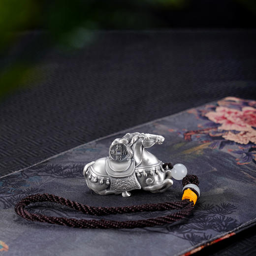 子佩集【马上发财】S999银手把件【HS009】卧马招财进宝2509 商品图2