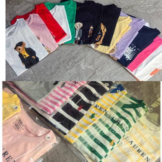 【团购】26年新品 3件随机组合来啦  2-12岁 RL童装短袖 T恤 杂款不挑色 选男童或女童 随机搭配3件发货 商品图1