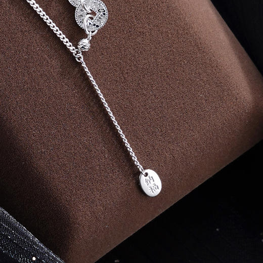 子佩集【五路财源】S925银套链【XL070284】五连环招财钱币项链2509 商品图4