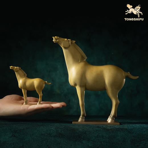 铜师傅 陕西历史博物馆系列《三彩仰头马铜摆件》青铜摆件 商品图5