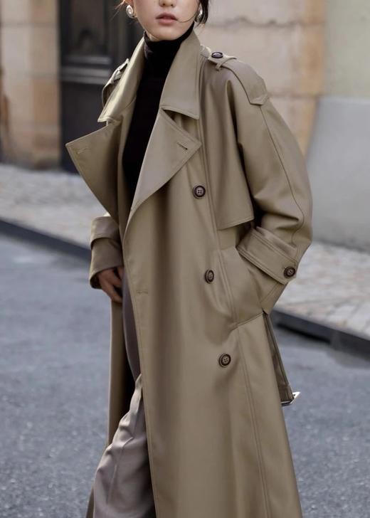 【大女主气质长款风衣】全部进口客供面料，质感超级棒！有型挺括！穿起来特别有范WD 商品图3