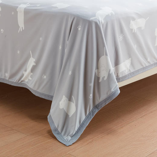 NITORI宜得利家居 夏天强凉感空调盖毯抗菌防臭强冷感毛巾被 S26 猫咪 商品图1