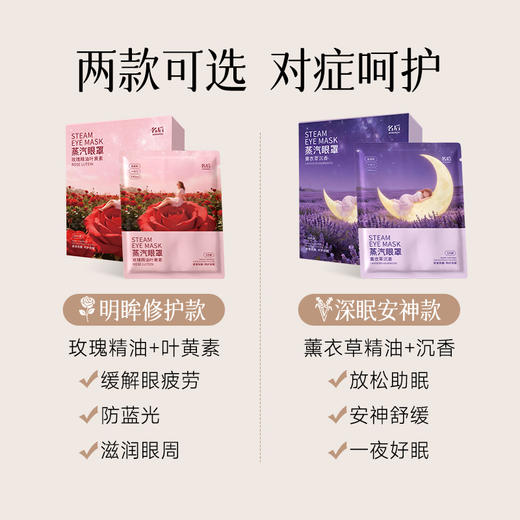 玫瑰叶黄素蒸汽眼罩/薰衣草沉香蒸汽眼罩 | 给疲急的双眼来个45分钟热疗，随时躺平，随时放松 商品图1