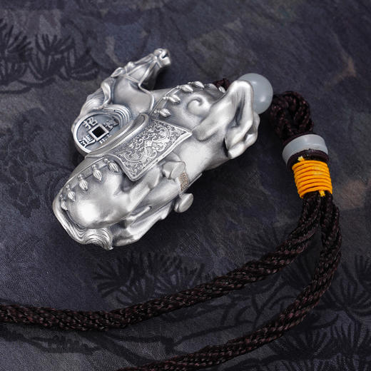子佩集【马上发财】S999银手把件【HS009】卧马招财进宝2509 商品图5