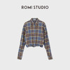 ROMI STUDIO进口色织棉格子铝丝可定型宽松长袖衬衫RWDSSY2463 商品缩略图0