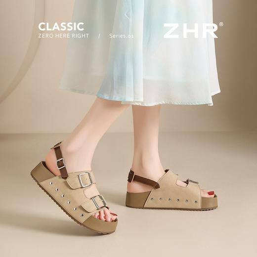 ZHR则则复古勃肯凉鞋女舒适超软夏季百搭厚底凉鞋女外穿休闲凉鞋 商品图8