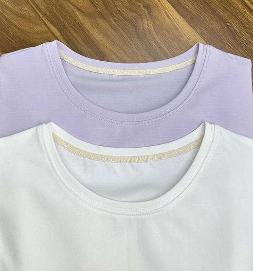 【秒杀价已调 直接拍】之禾  26早春新款 环保种植棉 双面针织女圆领短袖T恤 商品图5