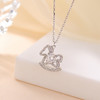 【马上喜乐】S925纯银莫桑钻生肖马小马套链【CW-XL00933】 商品缩略图1