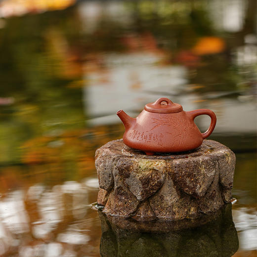 龙德堂陶艺 徐飞制《子冶石瓢》原矿红降坡泥 230cc 库存请咨询客服 商品图4