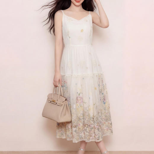 奢姿大码女装2026夏季减龄碎花无袖连衣裙胖妹妹甜美吊带时尚裙子9962854581 商品图2