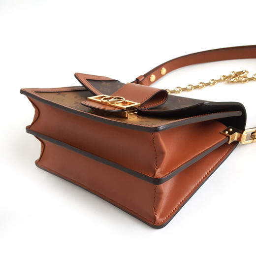 【95新】LV路易威登DAUPHINE系列M45958中号老花铜牌达芙妮链条包单肩包女士130326AK21 商品图7