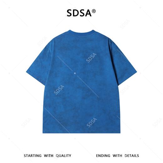 26T148SDSA男装2026新款高贵轻奢时尚简约扎染撞色战马印花圆领短袖T恤 商品图5