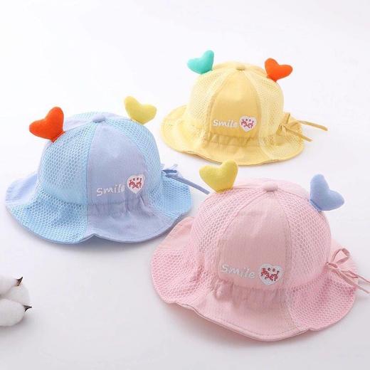 婴儿帽子春夏季薄款3-24个月网眼可爱防晒遮阳男女宝宝渔夫帽凉帽 商品图2