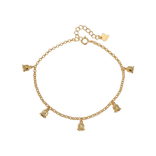 【铃兰之夏】S925纯银镀金铃兰花手链【CW-SL11983】 商品图4