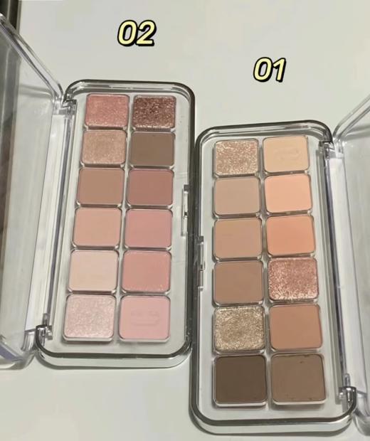 韩国clio眼影12色日常通勤蜜瓜盘01色02新手亮片珂莱欧眼影盘 商品图5