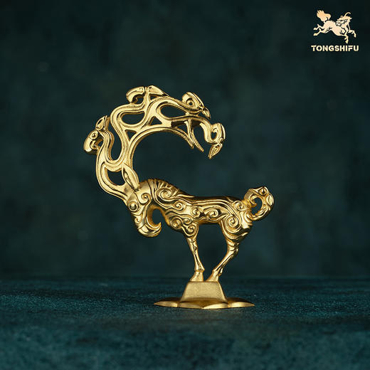 铜师傅 陕西历史博物馆系列《神兽金饰铜摆件》青铜摆件 商品图0