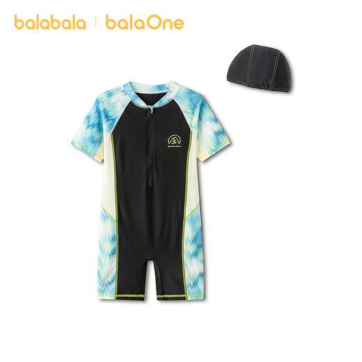 巴拉巴拉儿童泳衣套装男童2026年夏新款游泳衣中大童连体防晒泳装 商品图1