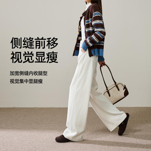 【复古-灯芯绒-香蕉裤】逸阳春款高腰显瘦直筒休闲阔腿糯米裤8114 商品图4