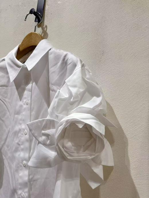 女款泡泡袖短袖衬衫ba 商品图2