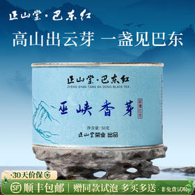 正山堂 巴东红巫峡香芽 骏眉中国湖北特级红茶单芽茶叶蜜香罐装50g