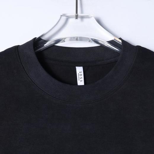 SDSA男装2026新款高贵轻奢美式复古侧边拼接圆领短袖T恤百搭时尚 商品图1