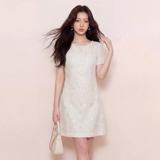奢姿大码女装2026夏季气质镂空刺绣直筒连衣裙胖妹妹名媛风裙子9962894501 商品图0