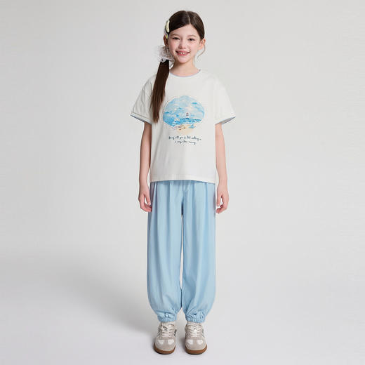 笛莎Deesha 2026年夏季新款中童女童套头+裤套装套装 商品图0