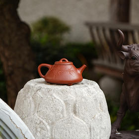 龙德堂陶艺 徐飞制《子冶石瓢》原矿红降坡泥 230cc 库存请咨询客服