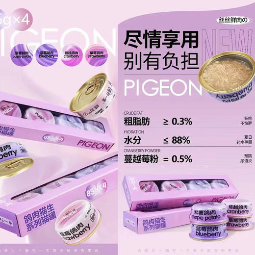 TEB!汤恩贝猫宅一生猫罐头鸽肉猫生蓝莓蔓越莓草莓果肉肉汤罐补水 商品图3