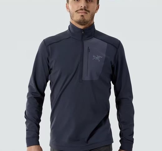 袅家RHO LT ZIP NECK男士速干植绒保暖打底T恤立领半拉链 商品图1