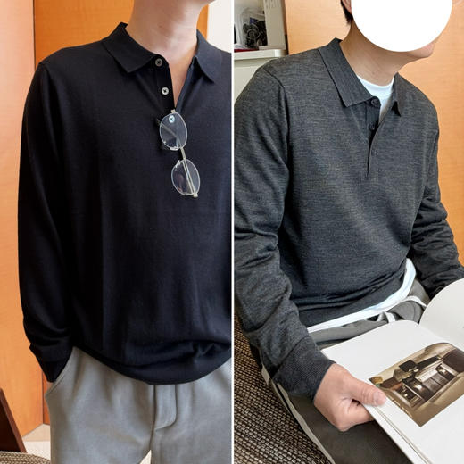 2603303   奢牌 羊毛真丝 POLO领 商品图0
