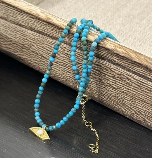 原单Wens设计师款恶魔之眼天然绿松石项链 商品图11