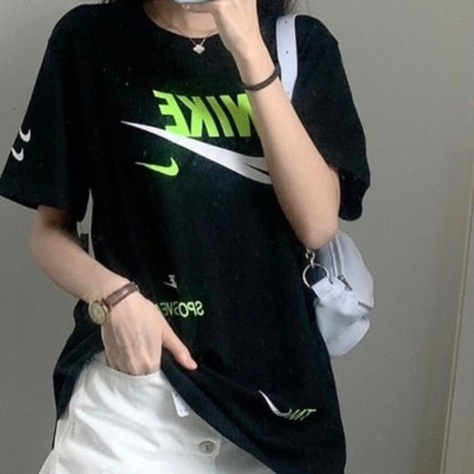 （小眠专属）【奥莱特卖场直发】Nike双钩字母印花短袖T恤 男女同款  透气舒适 商品图2