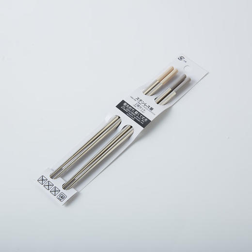 NITORI宜得利家居 厨具餐具筷子不锈钢筷六角筷 2双装 SN03 商品图4