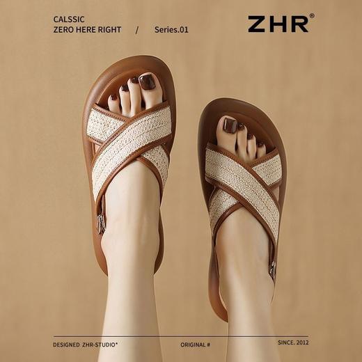 ZHR则则舒适优雅凉鞋2025新款夏季仙女休闲百搭软底气质透气凉鞋 商品图6
