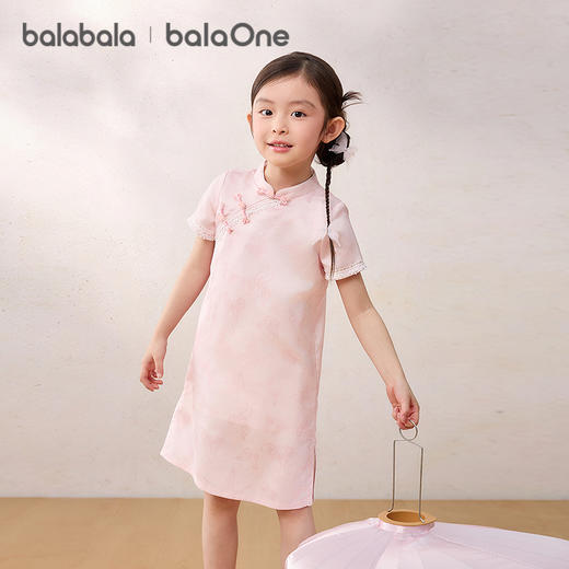 【balaOne】巴拉巴拉女童裙子儿童连衣裙2026夏新款新中式旗袍裙 商品图1