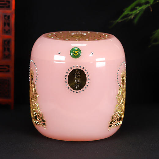骨灰坛琉璃芙蓉玉地藏王骨灰桶骨灰坛18*20cm 商品图0