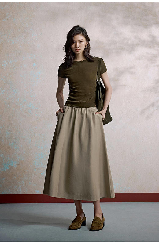 【高品质私服】【ZZ简约复古A字优雅蓬蓬裙】舒适轻便， 柔韧垂坠，细密亲肤G1539-CC【无标出货 介意慎拍】 商品图2