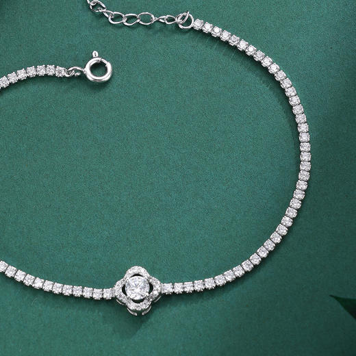 子佩集【许愿四叶】S925银手链【SL070548】时尚四叶草锆石2509 商品图1